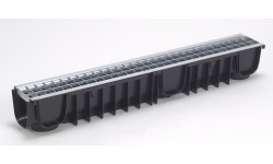 CANIVEAU EN PEHD DRAINYL STANDARD 100 + GRILLE CAILLEBOTIS ACIER B125