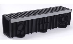 CANIVEAU EN PEHD DRAINYL PRO 200 + GRILLE FONTE C250