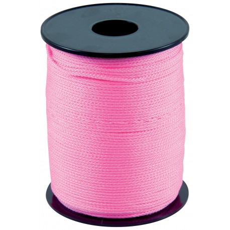 CORDEAU TRESSÉ FLUO ROSE 200 M FIL 1,5 MM