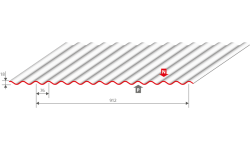 TÔLE DE COUVERTURE ONDULÉE SINUS 18