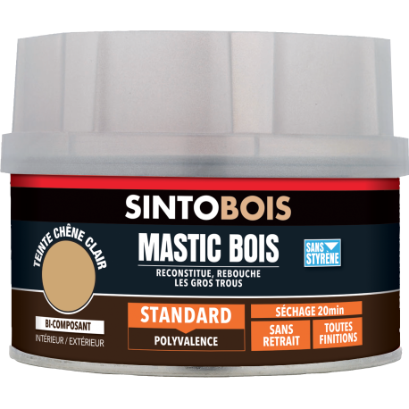 MASTIC BOIS STANDARD CHÊNE CLAIR BOITE 190 G