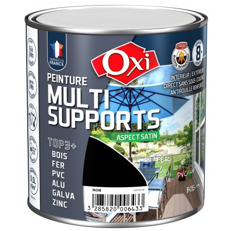 Peinture Multi-supports TOP3+ Noir 0.5 L