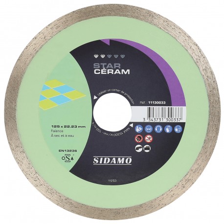 DISQUE DIAMANT STAR CERAM D. 125 x 22,23 x H 7