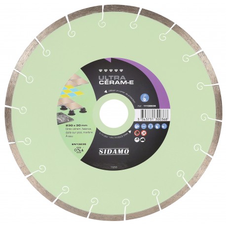 DISQUE DIAMANT ULTRA CERAM-E D. 230 x 30 - 25,4 - 22,23 x H 8,5