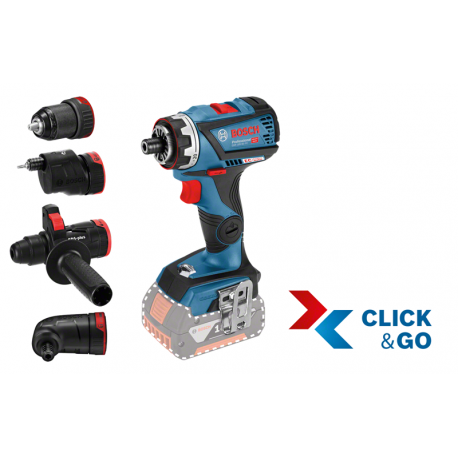 Perceuse-visseuse GSR18V-60 FC Solo C&G + GFA18E/M/W/H + LBoxx