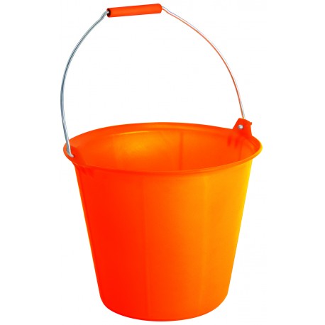 Seau PRO renforce à ergots 13 litres FLUORANGE