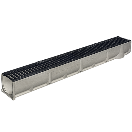 CANIVEAU MEAGARD 100 + GRILLE PASSERELLE FONTE B125 50cm