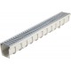 CANIVEAU MEAFLUID100 GRIS + GRILLE PASSERELLE ACIER GALVA A15 1M