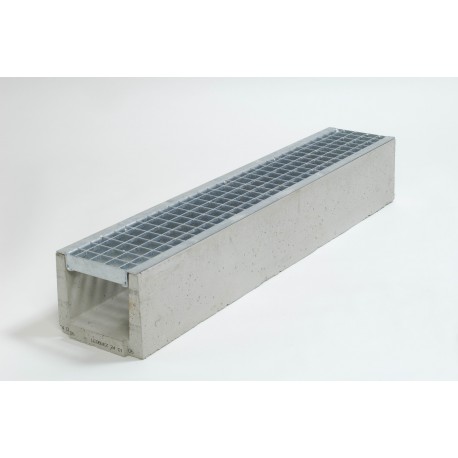 ENSEMBLE CANIVEAU BETON DRAINECO 150 + GRILLE CAILLEBOTIS C250