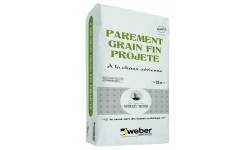 parement grain fin projeté