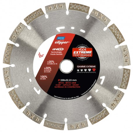 DISQUE DIAMANT 4 x 4 EXTRÊME PERFORMANCE Ø 230 x 22,23 MM