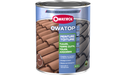 OWATOP PEINTURE TOITURE ROUGE BRUN (10L)