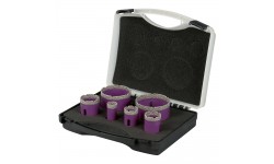 COFFRET DE 6 TREPANS A SEC Ø 22,30,35,42,68,76