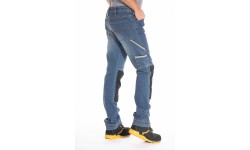 Jeans de travail stretch avec emplacement genouillères JOBPRO stone brossé T.38