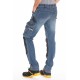 Jeans de travail stretch avec emplacement genouillères JOBPRO stone brossé T.44