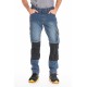 Jeans de travail stretch avec emplacement genouillères JOBPRO stone brossé T.52