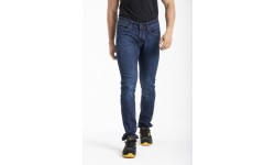 Jeans de travail coupe droite ajustée denim stretch WORK0 stone brossé T.42