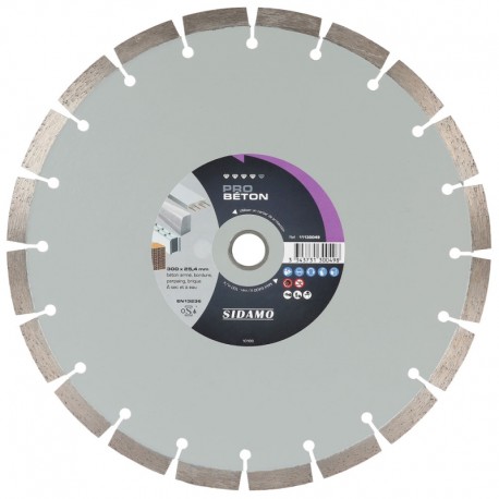 DISQUE DIAMANT PRO BETON D. 300 x 25,4 x h 12