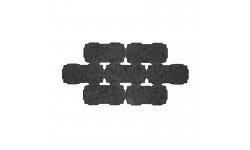 PAVE EN BETON 22X11X6CM NOIR DRAINANT - EMPILAGE ROLLMOPS *BENOR*