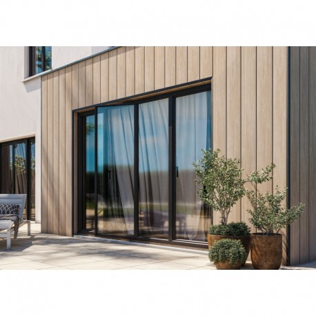 Bardage PVC effet faux claire-voie